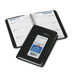 Wkly Pocket Apptmt Book,12 Month Jan-Dec, 3-3/4"x6", Black