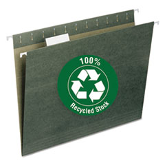 Hanging File Folder,w/ Vinyl Tabs,1/5 Cut,Letter,Green