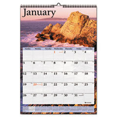 Monthly Wall Calendar,Jan-Dec,Scenic Photos,12"x17