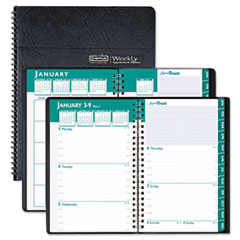 Weekly/Monthly Planner,13 Months,Jan-Jan,5"x8",Black Cover