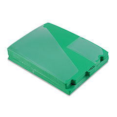 Out Guides, Recycled Vinyl, 50 Ct, 12-3/4"x9-1/2", Green