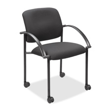 Stackable Guest Chair, w/ Arms, 23-1/2"x23-1/2"x33", Black
