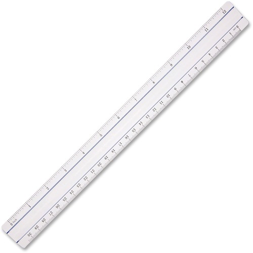 Magnifying Ruler, 2x, Inches/Metric, 12", Clear