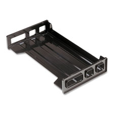 Side Loading Stackable Desk Tray, 16-1/4"x9"x2-4/5", BK