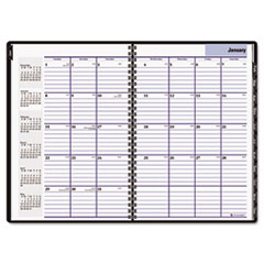 Professional Monthly Planner,14Mths,2PPM,7-7/8"x11-7/8",BK