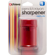 Pencil/Crayon Sharpener, Twin, Oval, Red